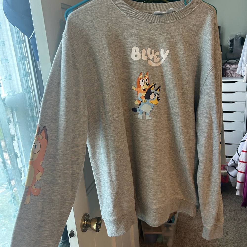 Gray Bluey Graphic Sweatshirt